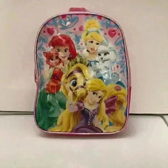 DISNEY PRINCESS SMALL KIDS PINK BACKPACK - Picture 4 of 7